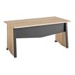 Bureau MAMBO - 160 cm - Pieds panneaux - Chêne Sonoma/noir
