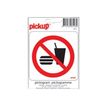 Pickup - Pictogramme rond - Nourriture / boissons interdites - 100 mm