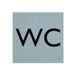 Pickup - Plaque de signalisation -  80 x 80 mm - autocollant - WC