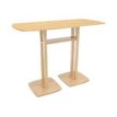 3660141221527-Table haute WOODY 150 cm - pieds sapin - plateau hêtre-Angle gauche-0