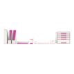 4002432113590-Leitz WOW Dual Colour - Corbeille à courrier blanc/rose -Avant-3