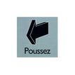 Pickup Alulook - Pictogramme Poussez - 80 x 80 mm
