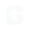 3609510007362-Décopatch - Lettre de décoration - G - petit - 12 cm - blanc - papier mâché-Angle gauche-0