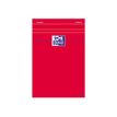Oxford Bloc Orange - Bloc - A6 - 160 pages - Petits carreaux - couverture rouge