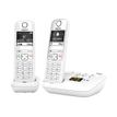 Gigaset AS690A Duo - téléphone sans fil + combiné supplémentaire - avec répondeur - blanc