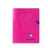 3329683137511-Clairefontaine Mimesys - Cahier polypro 17 x 22 cm - 48 pages - grands carreaux (Seyes) - rose-Avant-0
