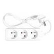 3700092202036-Wonday - Multiprise - 3 Prises sans interrupteur - 4m - Blanc-Avant-0