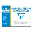 Clairefontaine Dessin à Grain - Pochette papier à dessin - 12 feuilles - A4 - 125 gr - blanc