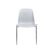 Chaise CHARLOTTE - pieds chromés avec accroches - coque M1 (non feu) - gris clair