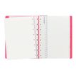 Filofax Saffiano - Carnet de notes à spirale A5 - rose fluo