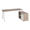 Bureau manager ARPE avec bloc de rangement droit - 160 cm - Chêne