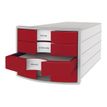 4012473101739-HAN Impuls - Module de classement 4 tiroirs - gris/rouge-Angle droit-0
