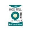 3130638108407-Exacompta - 40 Packs de 100 Fiches Bristol - A7 - lignées - non perforées - vert-Avant-1