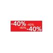 APLI - Signe - Affiche - 40% discount - pour les soldes - 690 x 240 mm