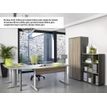 3483600784032-Bureau JAZZ+ - 180 cm - Pieds métal - Chêne gris--1