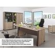 3483600874306-Bureau MAMBO - 140 cm - Pieds panneaux - imitation Chêne Sonoma/noir--2