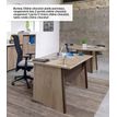 3483600874306-Bureau MAMBO - 140 cm - Pieds panneaux - imitation Chêne Sonoma/noir--1