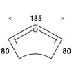 0400794086356-Bureau symétrique 120° IDRA - L180 cm - Pieds aluminium - plateau imitation Merisier--3