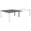 0404000122166-Bureau Bench IRIS - L140 cm - Plan suivant - Pieds blanc - plateau imitation Chêne clair--3