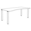 3253310153950-Bureau vague symétrique EXPRIM - L180 cm - Plateau imitation Chêne clair - Pieds carbone--4