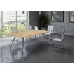 2012349514863-Table de réunion PLAZA - L160 x H72 x P90 - Pieds métal - Plateau hêtre--1
