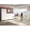 3483600215932-Bureau SUNDAY - 160 cm - Pieds cadre - Gris--1