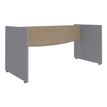 3253310174863-Bureau droit DUAL - L120 - Pieds blanc - plateau blanc--3