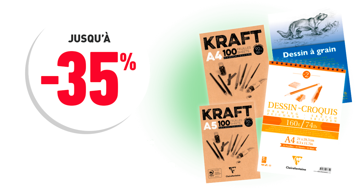 Jusqu'à -35% sur la gamme Rhodia Beaux-Arts