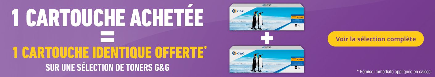 1 cartouche achetée = la 2ème identique offerte