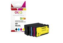 Cartouche compatible HP 963XL - 3JA30AE  - pack de 4 - cyan, magenta, jaune, noir - OWA