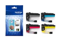 Brother LC424 - pack de 4 - noir, jaune, cyan, magenta - cartouche d