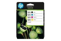 HP 924 - Pack de 4 - noir, jaune, cyan, magenta - cartouche d