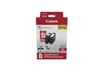 Canon PG-585XL/CL-586XL Photo Value Pack - Pack de 2 - à rendement élevé - noir, couleur (cyan, magenta, jaune) - boîte de suspension - jeu de papier / cartouche d