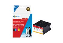 Cartouche compatible Canon PGI-1500XL - Pack de 4 - noir, cyan, magenta, jaune - G&G