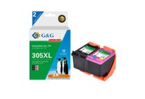 Cartouche compatible HP 305 - Pack de 2 - noir, cyan, magenta, jaune - G&G