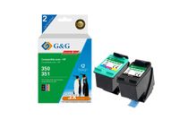 Cartouche compatible HP 350/351 - Pack de 2 - noir, cyan, magenta, jaune - G&G