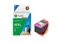 Cartouche compatible HP 62XL - cyan, magenta,jaune - G&G