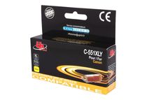 Cartouche compatible Canon CLI-551XL - jaune - Uprint