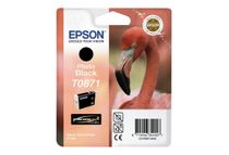 Epson T0871 Flamant rose - noir photo - cartouche d