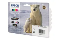 Epson 26 Ours polaire - Pack de 4 - noir, cyan, magenta, jaune - cartouche d
