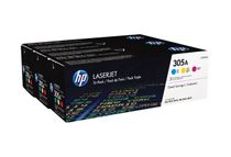 HP 305A - Pack de 3 - cyan, magenta, jaune - cartouche laser d