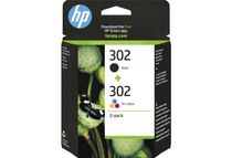 HP 302 - Pack de 2 - noir et 3 couleurs - cartouche d
