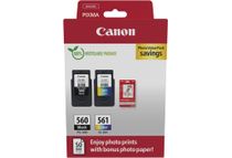 Canon PG-560/CL-561 - Pack de 2 - noir, couleur (cyan, magenta, jaune) - cartouche d