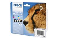 Epson T0715 Guépard - Pack de 4 - noir, cyan, magenta, jaune - cartouche d