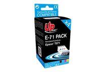 Cartouche compatible Epson T0715 Guépard - pack de 4 - noir, jaune, cyan, magenta - Uprint