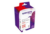 Cartouche compatible Canon PGI-525/CLI-526 - pack de 5 - noir x2, cyan, magenta, jaune - Wecare