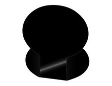 Bequet - 10 Étiquettes "ovaline" pied plié à chaud - noir - 7 x 5 cm