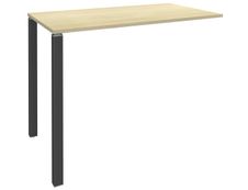 Table Lounge 2 Pieds - L140xH105xP80 cm - Pieds carbonne - plateau imitation érable
