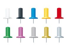 Exacompta - 25 Épingles papic - 10 mm - couleur assorties