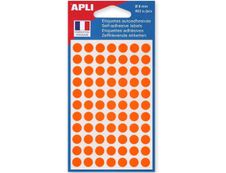 Apli Agipa - 462 Pastilles adhésives - orange - diamètre 8 mm - réf 111835